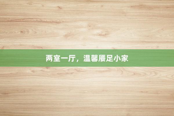 两室一厅，温馨餍足小家